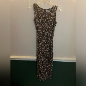 Alyn Paige Y2K Vintage Brown Tie-Front Dress